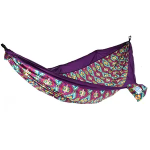 EQUIP Nylon Camping Tree Hammock, Purple Global Rhombus Size 116" L x 59" W