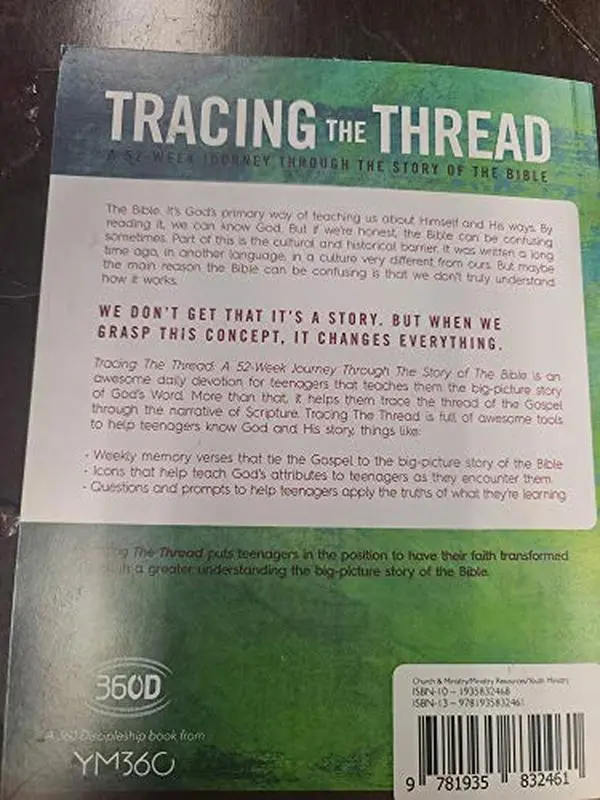 USED Book - Tracing the Thread: A 52-Week Journey Through the Story of the Bible by youthministry360 (Unknown) - english