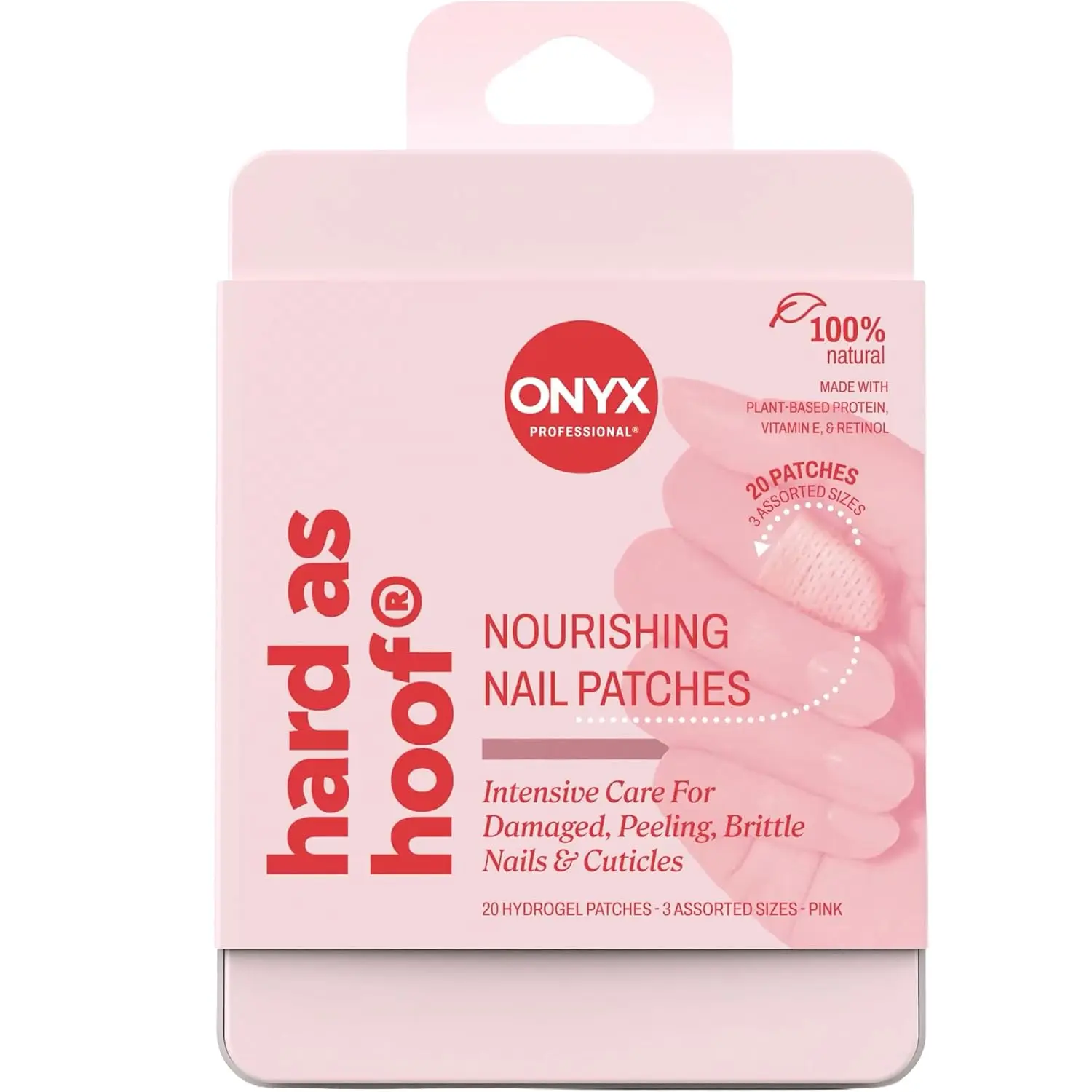 Onyx Professional Hard as Hoof Nail Repair Patches - Nail and Cuticle Strengthening Treatment, Nail Strengthener and Growth, Nail Care, 20 Count