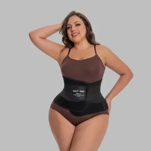 Sculpt Touch Coreheat Sweat Girdle Tummy Tuck Shapewear with Waistband for Women's Abdominal Binder and Waist Trainer