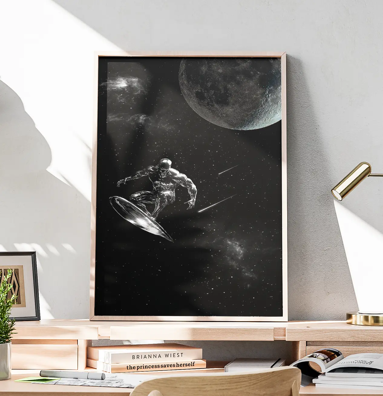Silver Surfer Space Sci-Fi Poster | Themed Wall Art Print, Decor Room