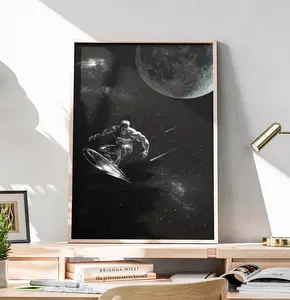 Silver Surfer Space Sci-Fi Poster | Themed Wall Art Print, Decor Room