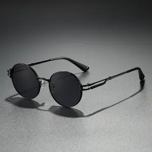 Oversized Semi-Rimless Metal Frame Sunglasses for Men & Female, Spring Hinge Fashion Shades with UV400 Protection, Lightweight Durable Outdoor Eyewear for Driving & Travel,summervibes