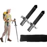 Unisex Alloy Steel Multifunctional Trekking Pole - 3-Stage Telescopic Mechanism, 32inch Collapsible Design, Adjustable, Lightweight, Shock-Absorbing, Ergo Grip, Portable Hiking Gear for Hikers, Reduces Joint Strain, Ideal for Crossing Streams