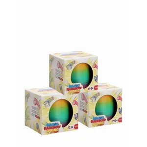 Plastic Multicolor Coil Spring, Magic Rainbow Slingy, Goody Bag Fillers, Party Favor for Kids, 2.56"Inches (650mm) (Single)