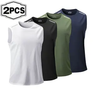 2026 summer new sleeveless sports and fitness breathable running and fitness vest quick drying