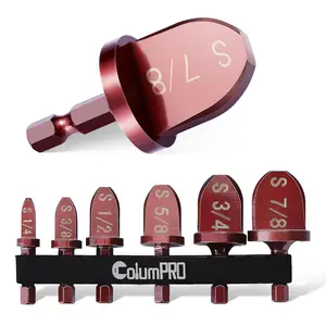HVAC Repairing Tools, Air Conditioner Copper Pipe Expander Swaging Tool, 1/4 Inch Hex Shank Copper Pipe Flaring Tool Tube Expander,1/4''， 3/8''，1/2''， 5/8''，3/4''，7/8''Bits