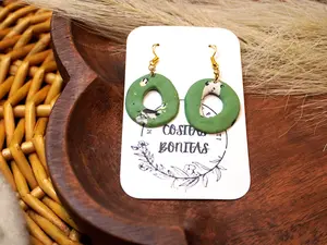 O ring Clay Earrings