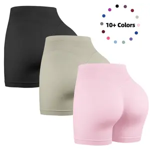 CHRLEISURE 1/3 PCS Seamless Shorts  High Waisted Shorts For Women Athletic Exercise Activewear shorts set Workout Running Yoga Gym Shorts