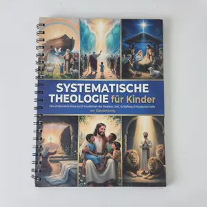 German-A5 Vintage Spiral Bound Notebook - Kids’ Christian Systematic Theology Workbook, Bible Story Faith Guide for Family, Vertical Office Stationery Planner