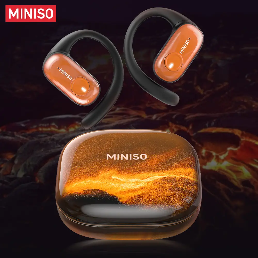 MINISO MS185 OWS Open Ear Wireless Bluetooth Earbuds Quicksand Luminous Headphones HIFI Sound Quality Sports Headphones IPX5 Waterproof With microphon
