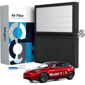 2025 Elite Cabin Air Filter HEPA with Activated Carbon [20s Clean, 20min Install] For Tesla Model 3,Model Y 2016-2026, Accessories With Tools, 2 Pack