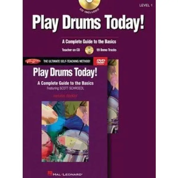 Used Play Drums Today Beginner's Tutorial Pack - Proline Custom Version by Scott Schroedl, Includes Book/CD/DVD, English Paperback