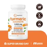 Micro Ingredients Turmeric Curcumin 1,000mg | 95% Curcuminoids with Black Pepper & MCT Oil for Ultimate Absorption, No Filler, No GMO - 120 Vegetarian Capsules