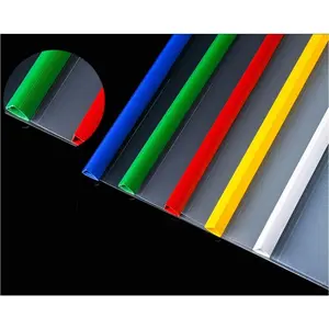 Report Covers with Solid Color 14mm Sliding Bar (18C, 100-sheet Capacity), Transparent Resume Presentation File Folders Organizer Binder, for Letter/A4 Size Paper, 10 Pcs, Solid White