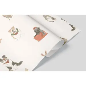 Christmas Dogs Wrapping Paper - Gift Wrap - Puppies - Dog - Colorful - Playful - Frenchie - Golden Retriever - Merry Christmas