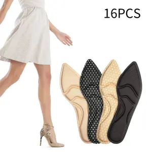 8 pairs of insoles, providing cushioning and comfort, reusable, suitable for work shoes, pointed flat shoes, ballet flat shoes, boots, high heels, and casual shoes Bedroom Footwear