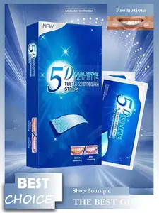 5D Teeth Whitening Strips For Dental Care. Effective Whitening Results, Suitable For Sensitive Teeth, Brighten Your Smile.  Helps Remove Smoking/Coffee/Soda Stain, Whitening Strips ,Effective Teeth Whiting7 Pairs/14 Pairs