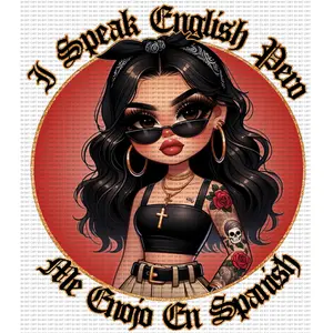 I speak English pero me enojo en Spanish UV DECAL
