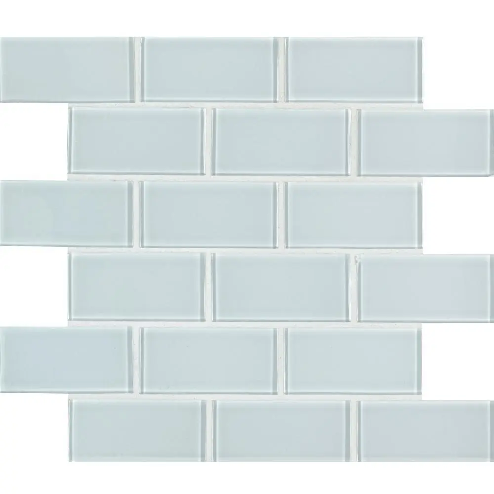 York Lucent White 2x4 Glass Tile