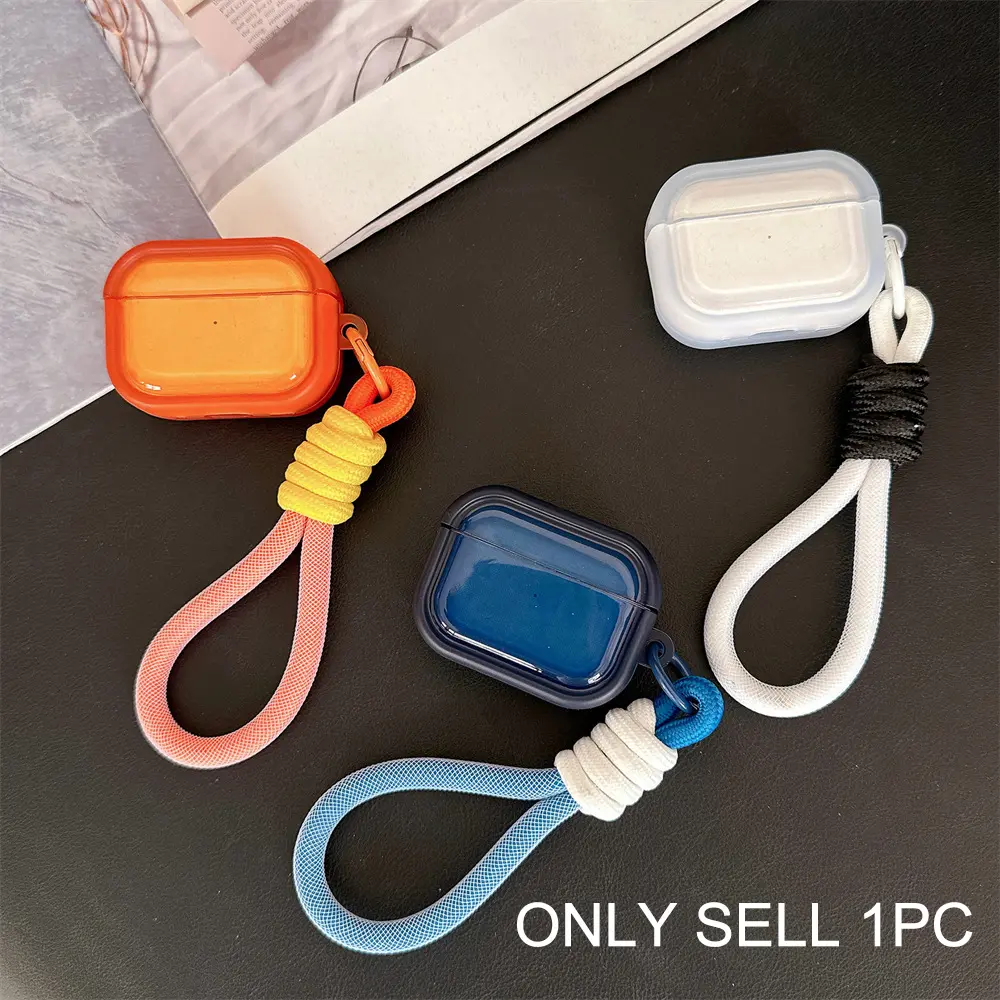 1 simple solid color wristband headphone case, cute wireless Bluetooth Audio headphone case, anti drop durable Protection and stylish Headphone Accessories, headphone storage, suitable for AirPods pro3/1/2/3/4/pro/pro2