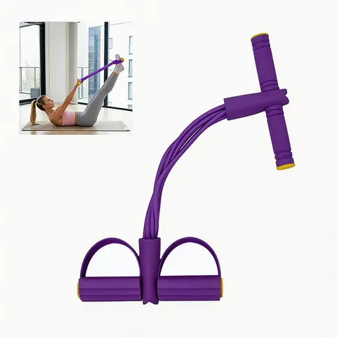 Sohochic Adjustable Pedal Strap - Eco-Friendly Natural Latex Rubber with Plastic Parts, Compact Exercise Device, Ab Straps for Home Gym, Gym Workout, Fitness for Parents