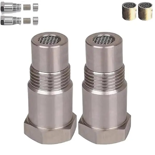 Oxygen Sensor Filter Adapter - New Stainless Steel Extension Pipe Fitting - Car Extension Screw, 2/4/6/8 Pieces (2 pcs)
