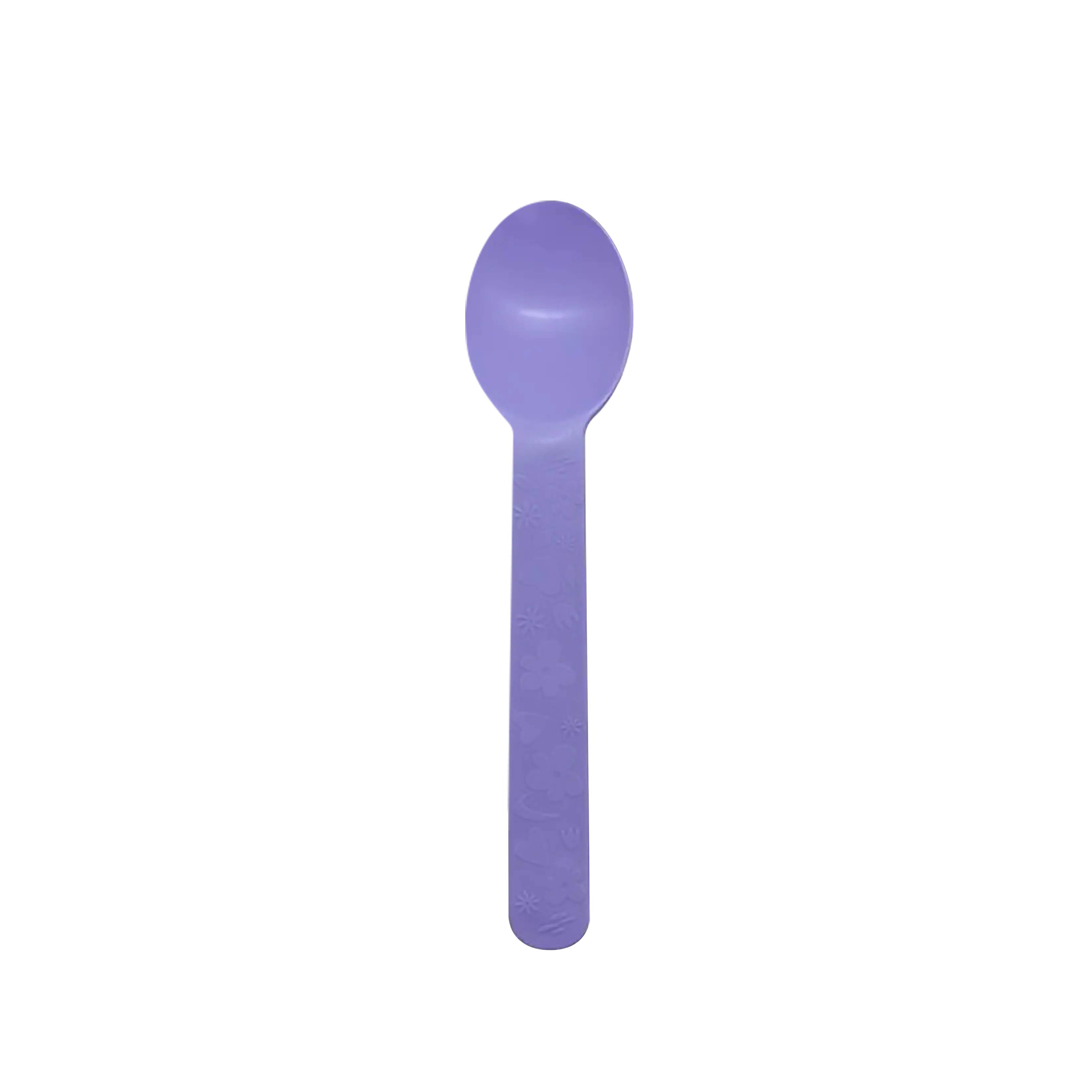 Custom Cup Factory Sturdy Purple Premium PP Bio-Base Plastic Wide Handle Dessert Spoon, Disposable Kitchenware Cutlery Tableware - 1000 Pieces/Case
