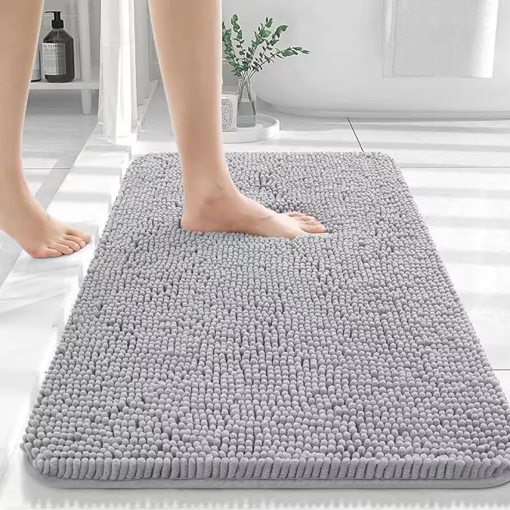 Quick Drying Bath Mat, Bathroom Drying Doormat, 1 Count Non-slip Soft Absorbent Bath Rug, Machine Washable Room Decor Bath Mat for Bathroom Floor, Home Decor Accessories, Home Supplies, Absorbent Bath Mats, Bath Rugs Non Slip Washable