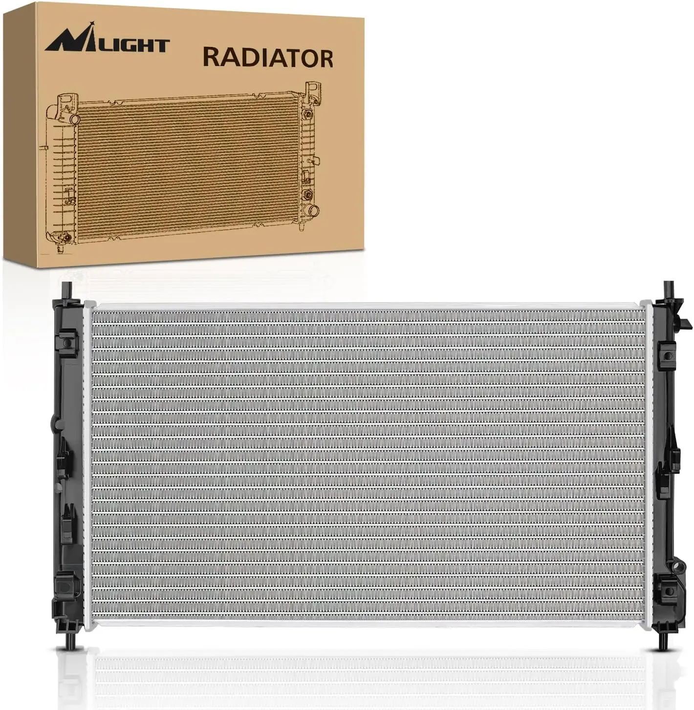 Nilight Performance Aluminum Radiator - 100% Leak Tested, Boosts Boiling Point, Maintains Pressure, Precision-Folded Fins - OEM Replacement for Dodge Caliber/Avenger 2007-2012, Jeep Compass 2007-2012