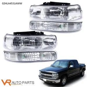 Fit For 1999-02 Chevy Silverado 00-06 Tahoe Suburban Headlights & Signal Lights, Bolt-On, Headlight Kit