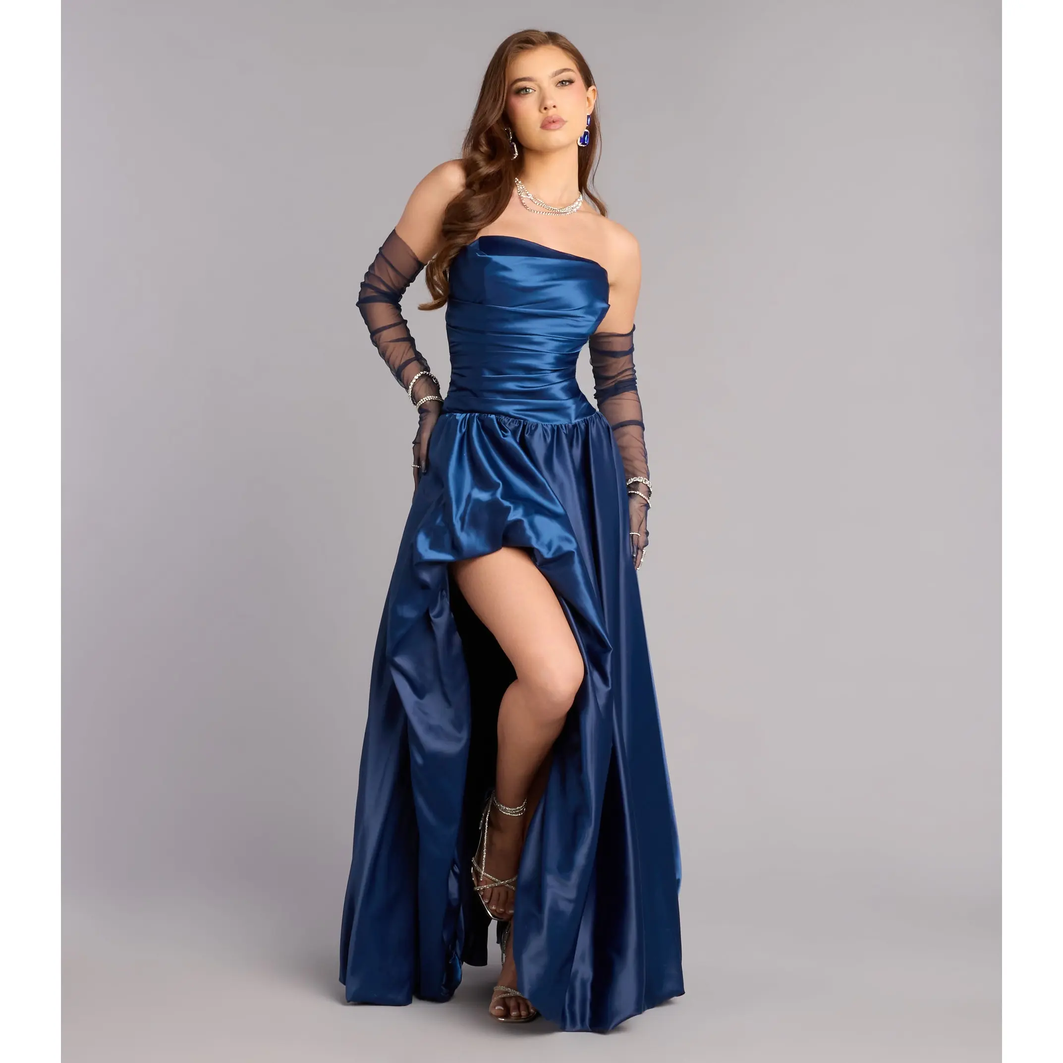 chinese dress ladies Sky Blue