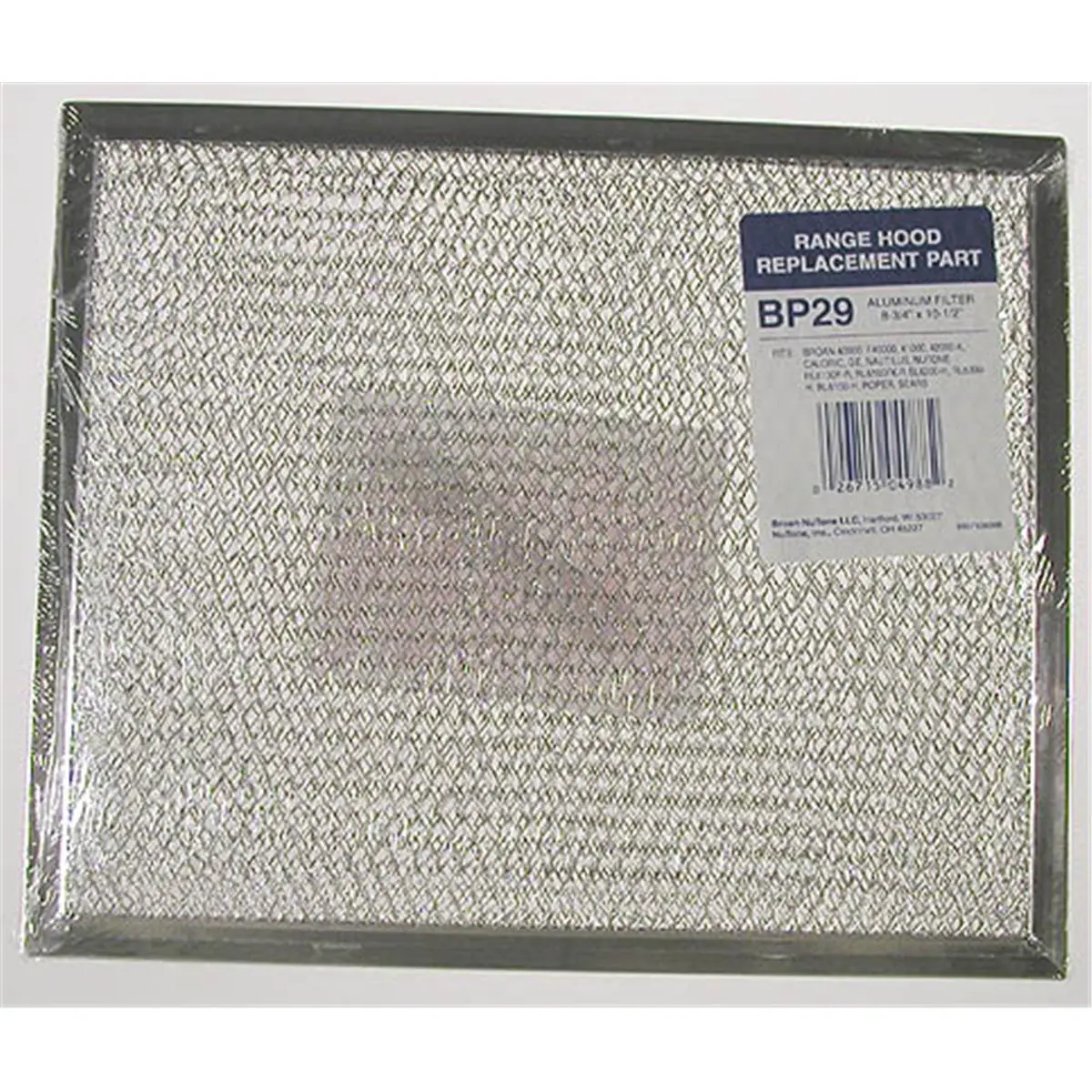 Broan BP29 Nautilus Aluminum Filter, 8-3/4" x 10-1/2", Fits Broan 11000, 40, 42000 Series Range Hoods