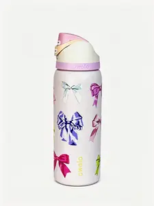 Owala 32oz Double Drinking Fruit Cup Coffee Cup Stainless Steel Keep-Cool Cup Portable Large Capacity Sports Water Bottle