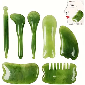 [7in 1] Gua Sha Massage Tool | 1set/7pcs | 7in 1 Gua Sha Scraping Tools Kit | for Face Eye Body Leg Back Beauty & Relaxation | Gift for Men Women
