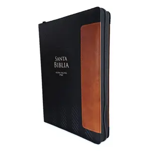 Santa Biblia Reina-Valera 1960 Super Giant Size 19 Point Letter Soft Cover Black Brown Closure Index Imitation Leather Spanish Bible