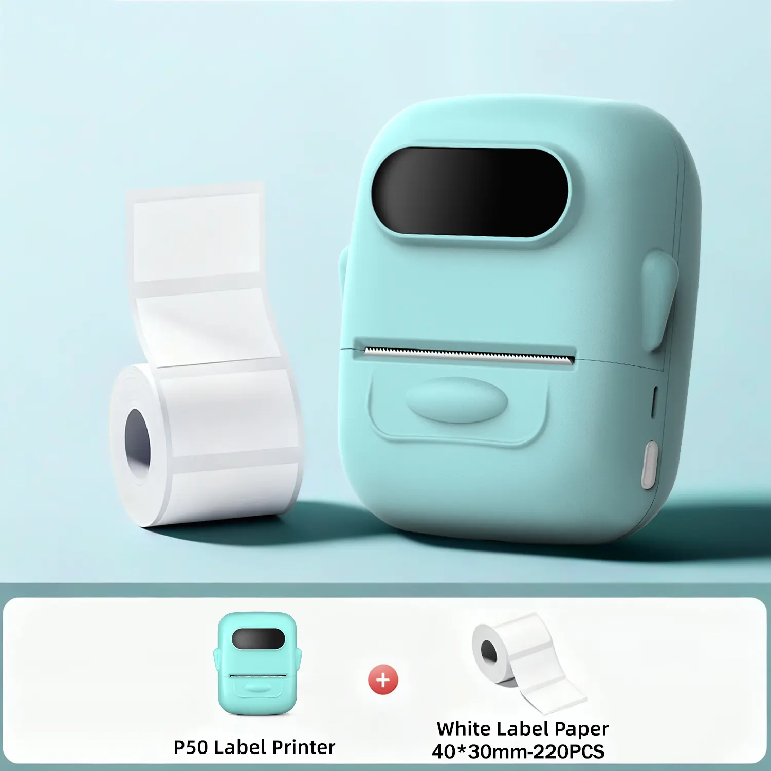 Blue + White Label Paper