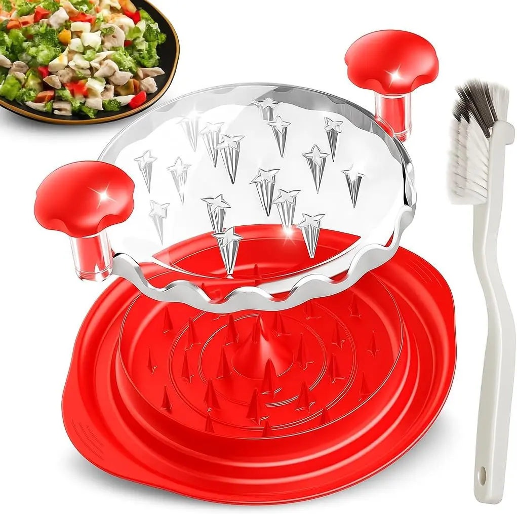 Chicken Shredder Tool Twist Large - 10'' Meat Shredder for Chicken Breast, Kitchen Gadgets Meat  Machine with Brush, Anti-Slip Strip,, Suitable for Pork Beef Chicken