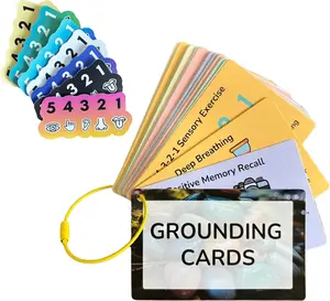 Grounding Cards & Anxiety Stickers Set Therapy Games for Teens & Adults 23 Coping Skills for Stress Relief Mindfulness Tools for Trauma PTSD BPD Mental Health Self Care Gift
