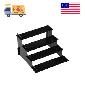 4 Tier Black Acrylic Display Risers, Perfume Organizer Stand