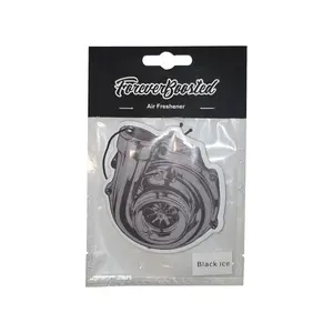 ForeverBoosted FB Hanging Air Freshener - Black Ice Scent for Vehicles Homes Offices Refreshing Sophisticated Aroma Eliminates Odors