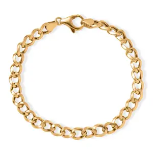 Interlink Chain Bracelet in 10K Yellow Gold 7.25 In 3.76 Grams Christmas Gifts Interlink Chain Bracelet in 10K Yellow Gold 7.25 In 3.76 Grams Christmas Gifts