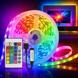 10M/32.8FT RGB LED Strip Lights, USB Powered Color Changing Light Strip with Bluetooth App & 24-Key Remote, 3535 RGB Ambient Lighting for Bedroom, TV Backlight, Gaming Room, Desk & Party Decor