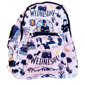Wednesday Adams School Backpack, Light Pink, Unisex
