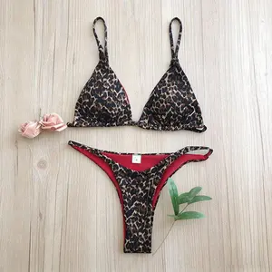 Lunea Women's Two Piece Bikini Swimsuit Sexy Halter Triangle Tops & Ruched Brazilian Bottoms Adjustable Straps Comfortable Stretchy Fabric