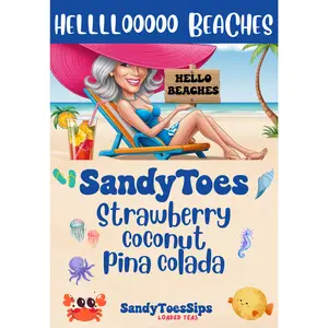 SANDY TOES Loaded Tea or Loaded Water  Sugar Free Gluten Free