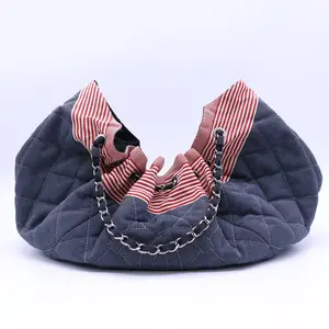 Pre-owned CHANEL denim Tote Bags Coco Cabas Drawstring Tote Bag twins B22363