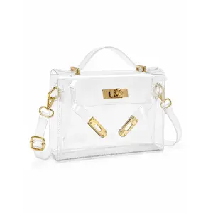 Women's Transparent Jelly Crossbody Beach Bag - Lightweight, Large-Capacity Shoulder Handbag for Beach, Travel, Shopping