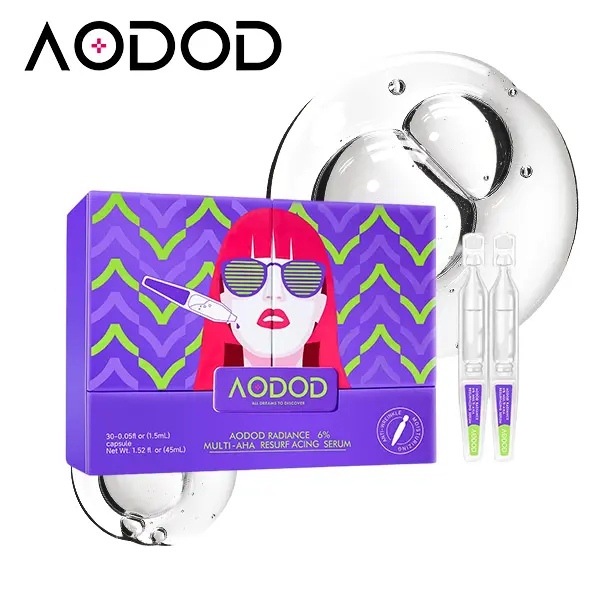 AODOD 4D hyaluronic acid Serum Anti Aging | Bifida Ferment Lysate | BFS Sterile Technology | Deep Anti-Wrinkle & Hydration | Sensitive/Dry Skin & Pre-Makeup Base Single-Use Vials