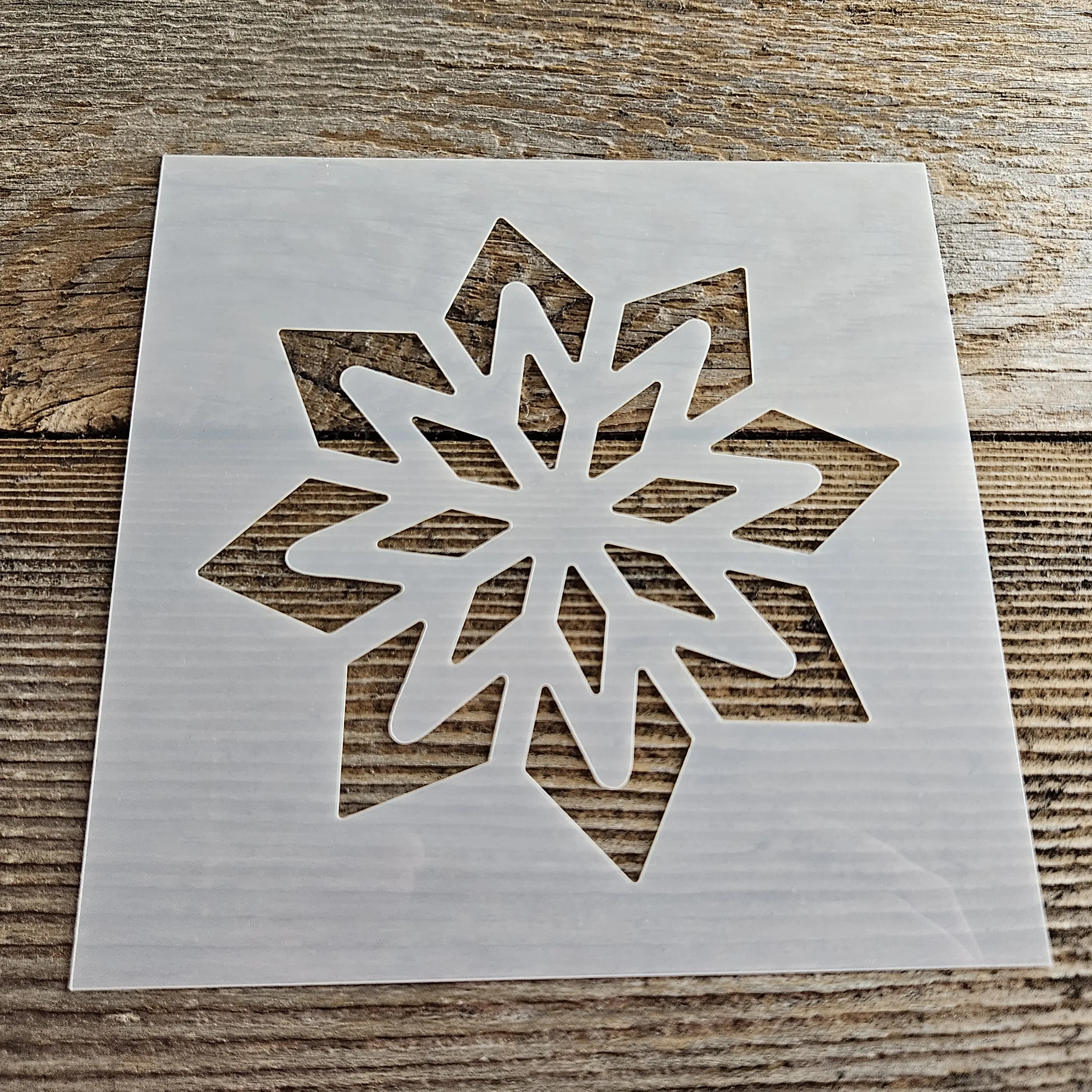 Star Snowflake Stencil Reusable Cookie Decorating Craft Painting Windows Signs Mylar Many Sizes Christmas Winter 6"